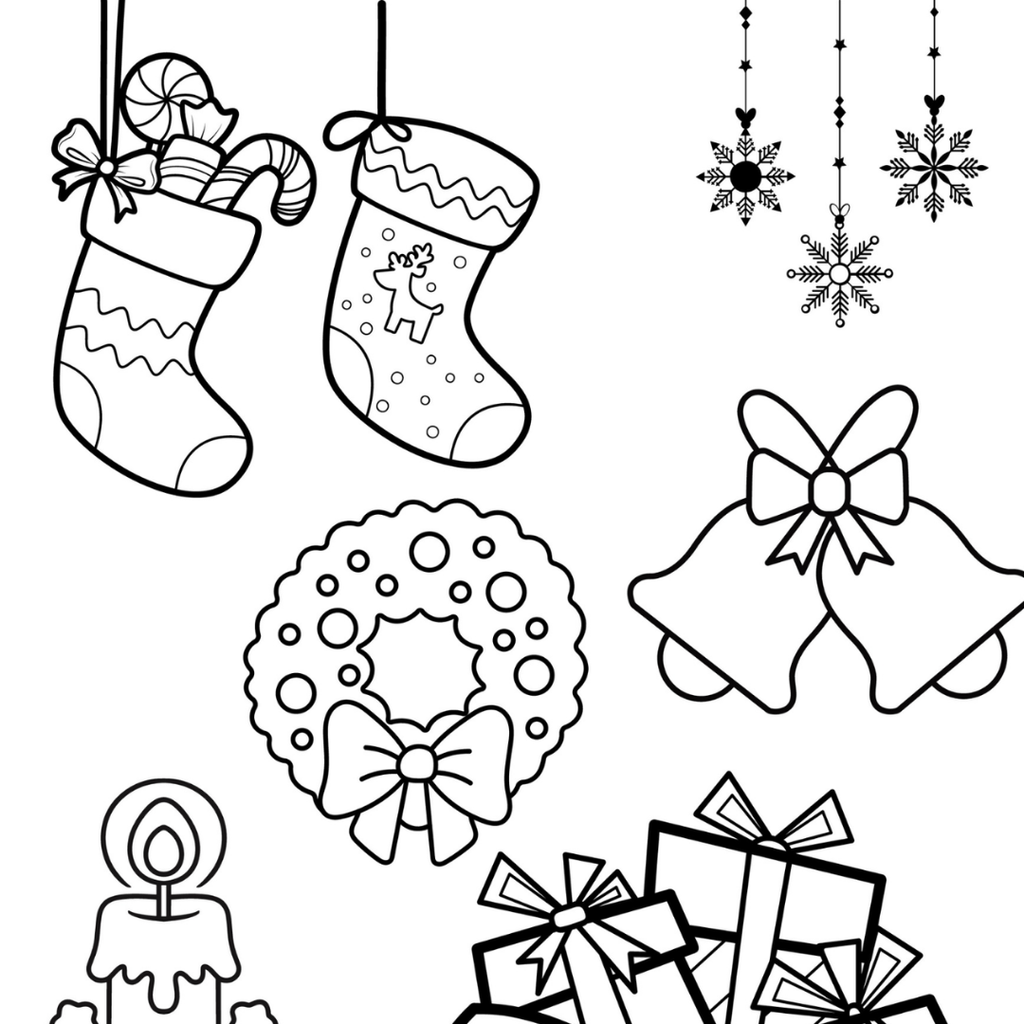 Christmas Coloring Book for Kids – Festive Holiday Fun with Santa, Gifts & Cute Characters