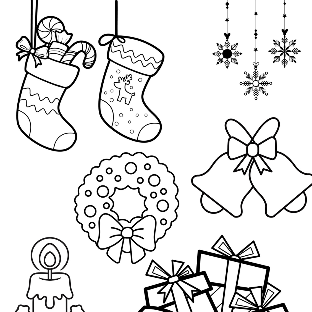 Christmas Coloring Book for Kids – Festive Holiday Fun with Santa, Gifts & Cute Characters