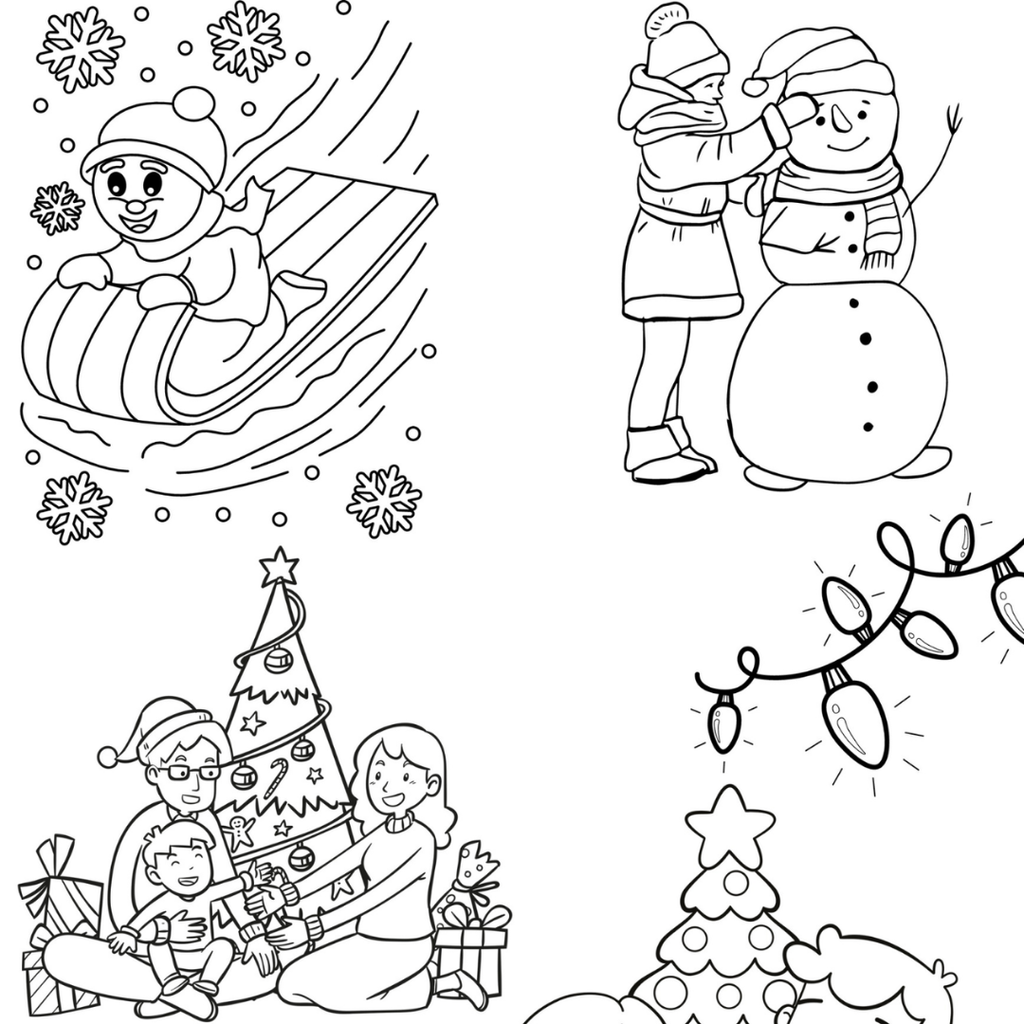 Christmas Coloring Book for Kids – Festive Holiday Fun with Santa, Gifts & Cute Characters