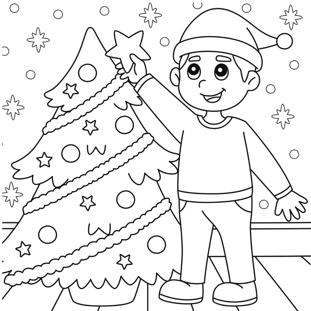 Christmas Coloring Book for Kids – Festive Holiday Fun with Santa, Gifts & Cute Characters