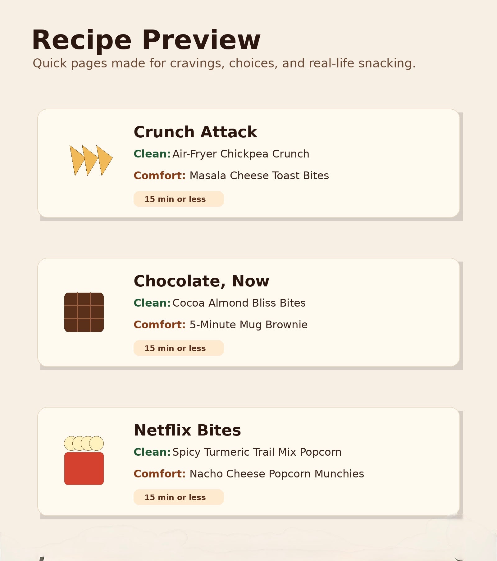 Snackish – Quick Snack Recipes | Digital E-book