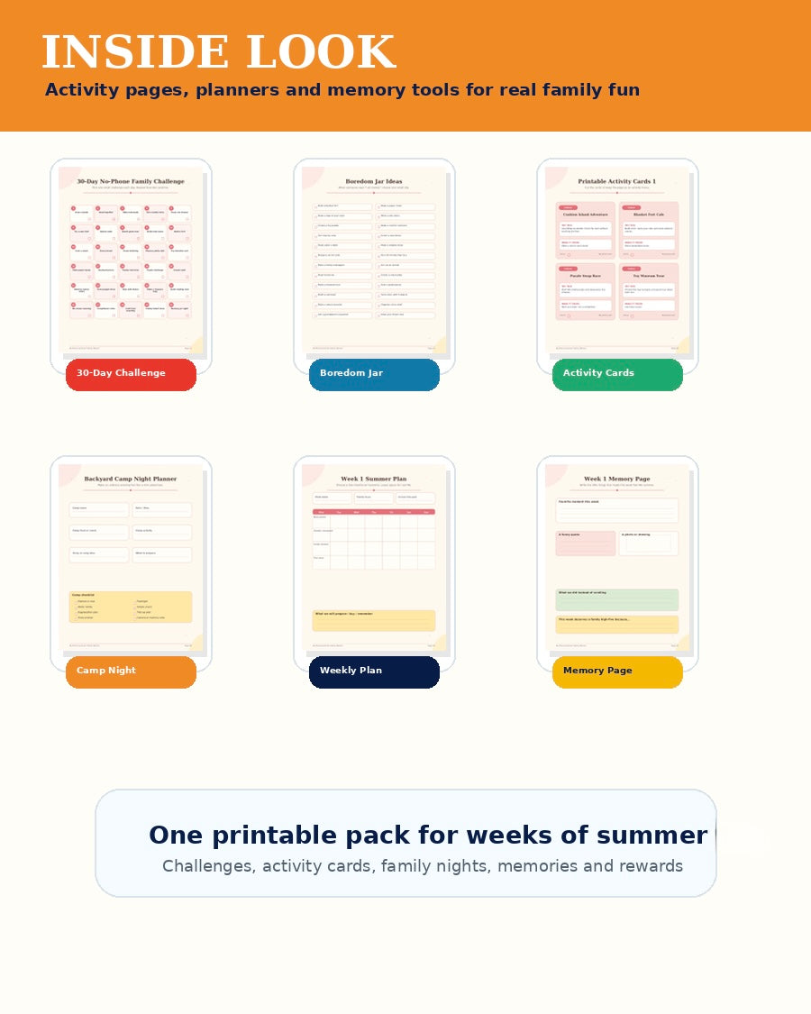 No-Phone Summer Family Planner