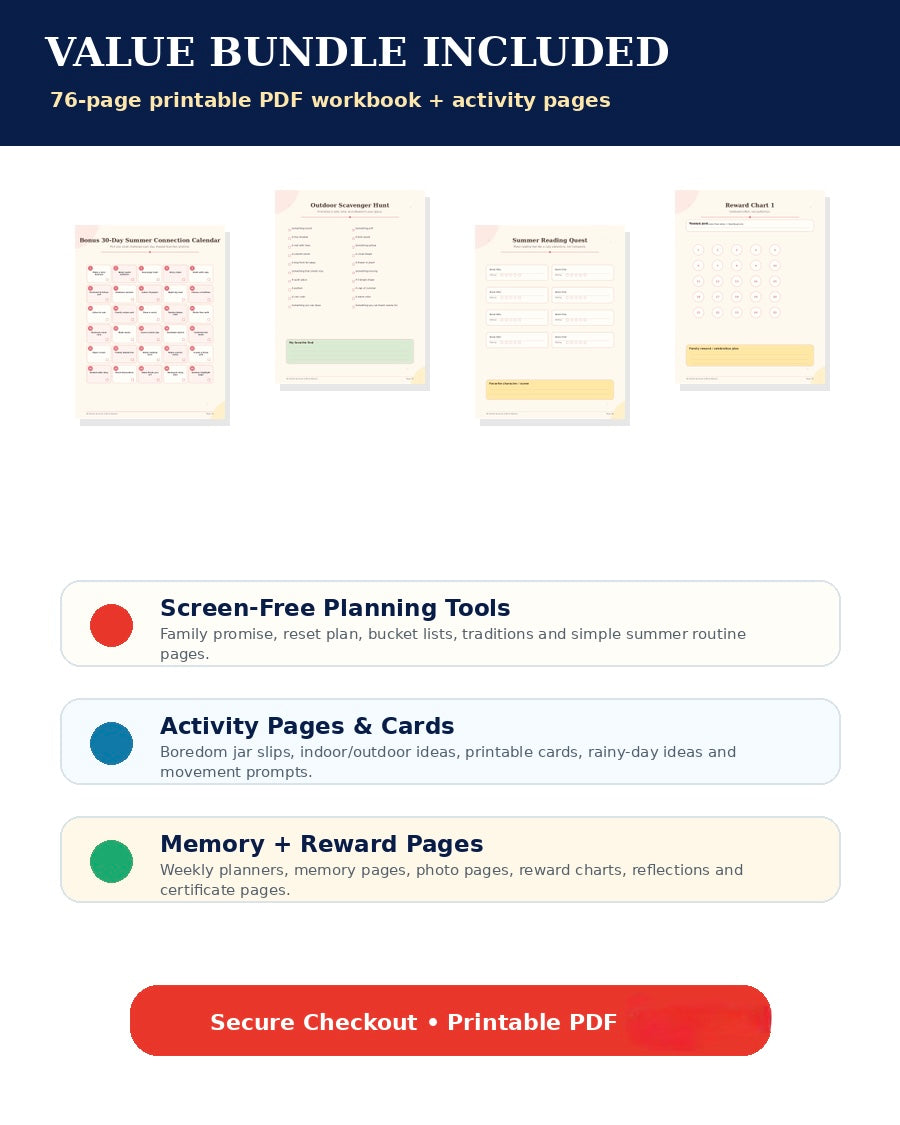 No-Phone Summer Family Planner