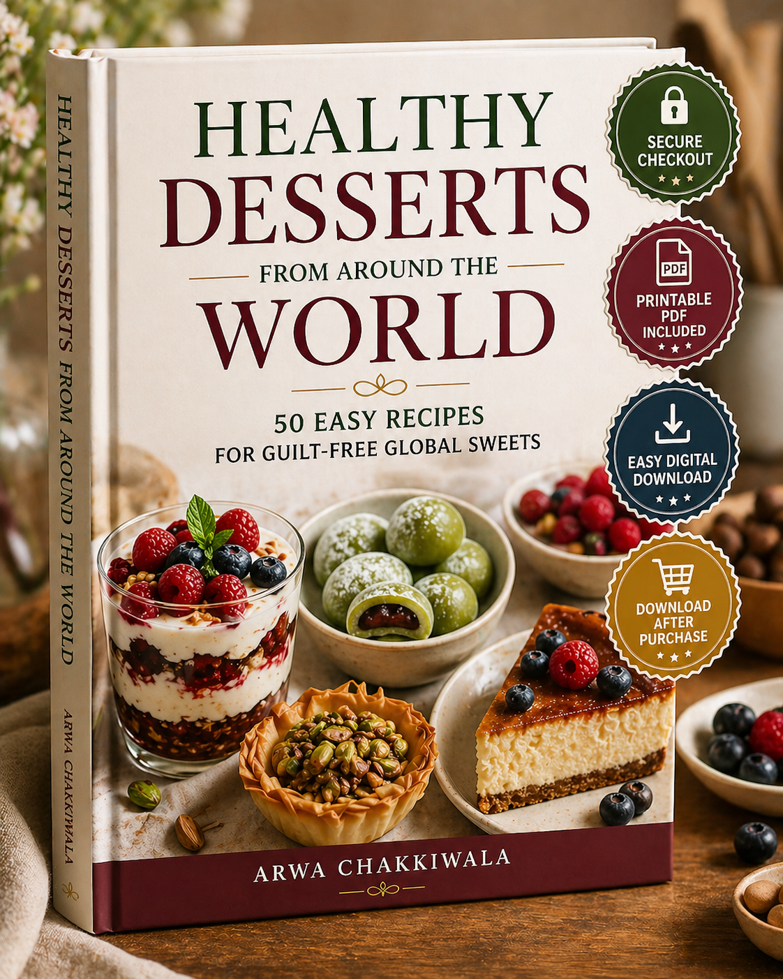 Healthy Desserts from Around the World: 50 Easy Recipes for Guilt-Free Global Sweets.: "Quick and Easy Global Desserts Made Healthy with Everyday...