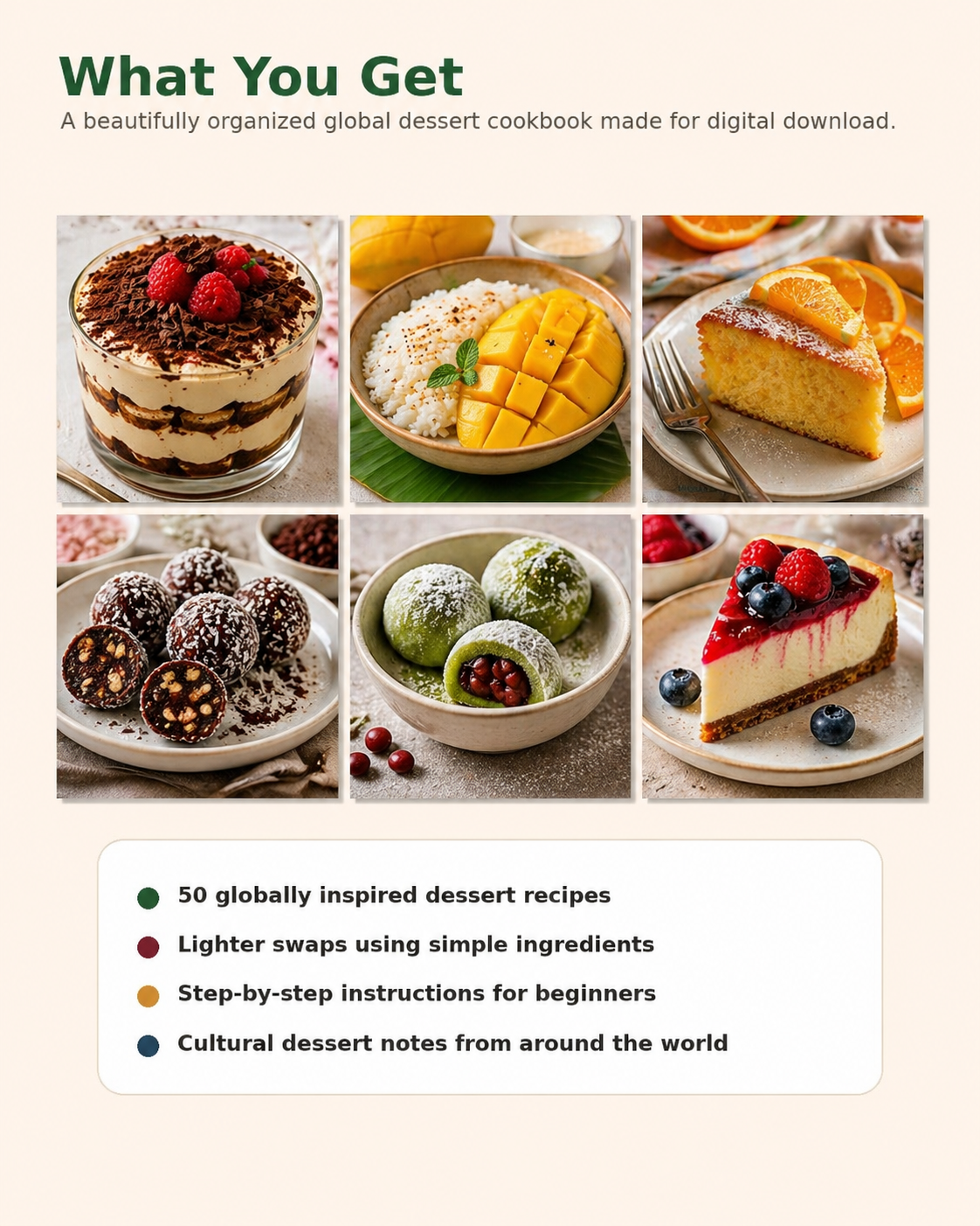 Healthy Desserts from Around the World: 50 Easy Recipes for Guilt-Free Global Sweets.: "Quick and Easy Global Desserts Made Healthy with Everyday...