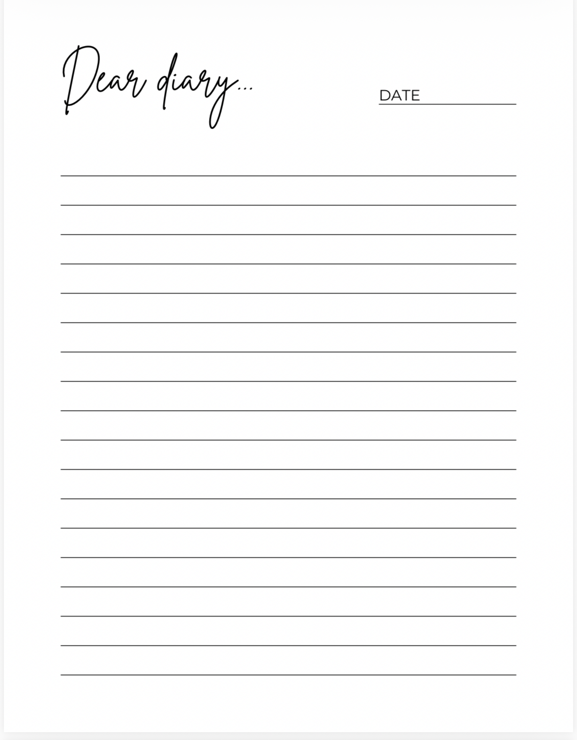 💖 Dear Diary – Digital Journal Ebook