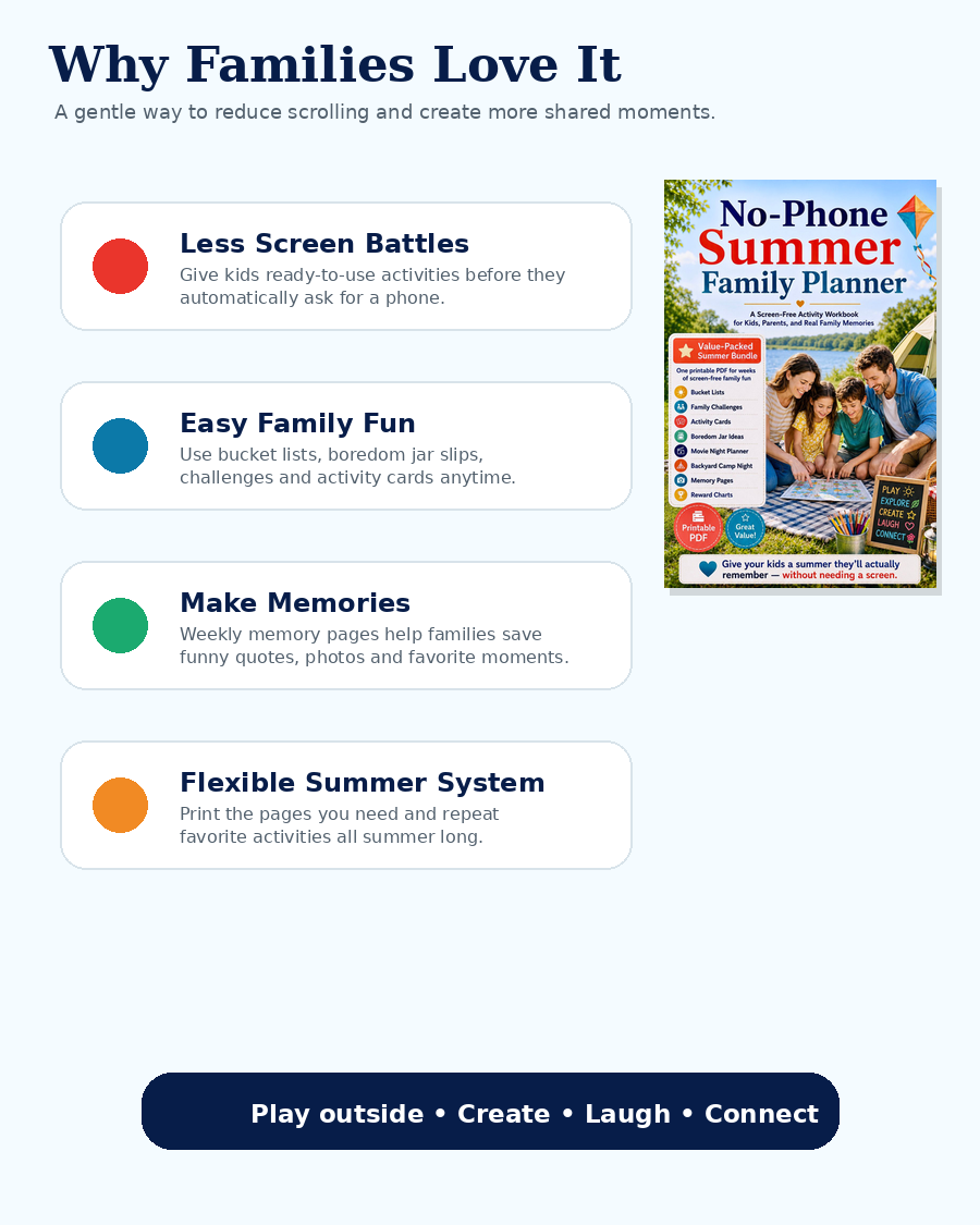 No-Phone Summer Family Planner