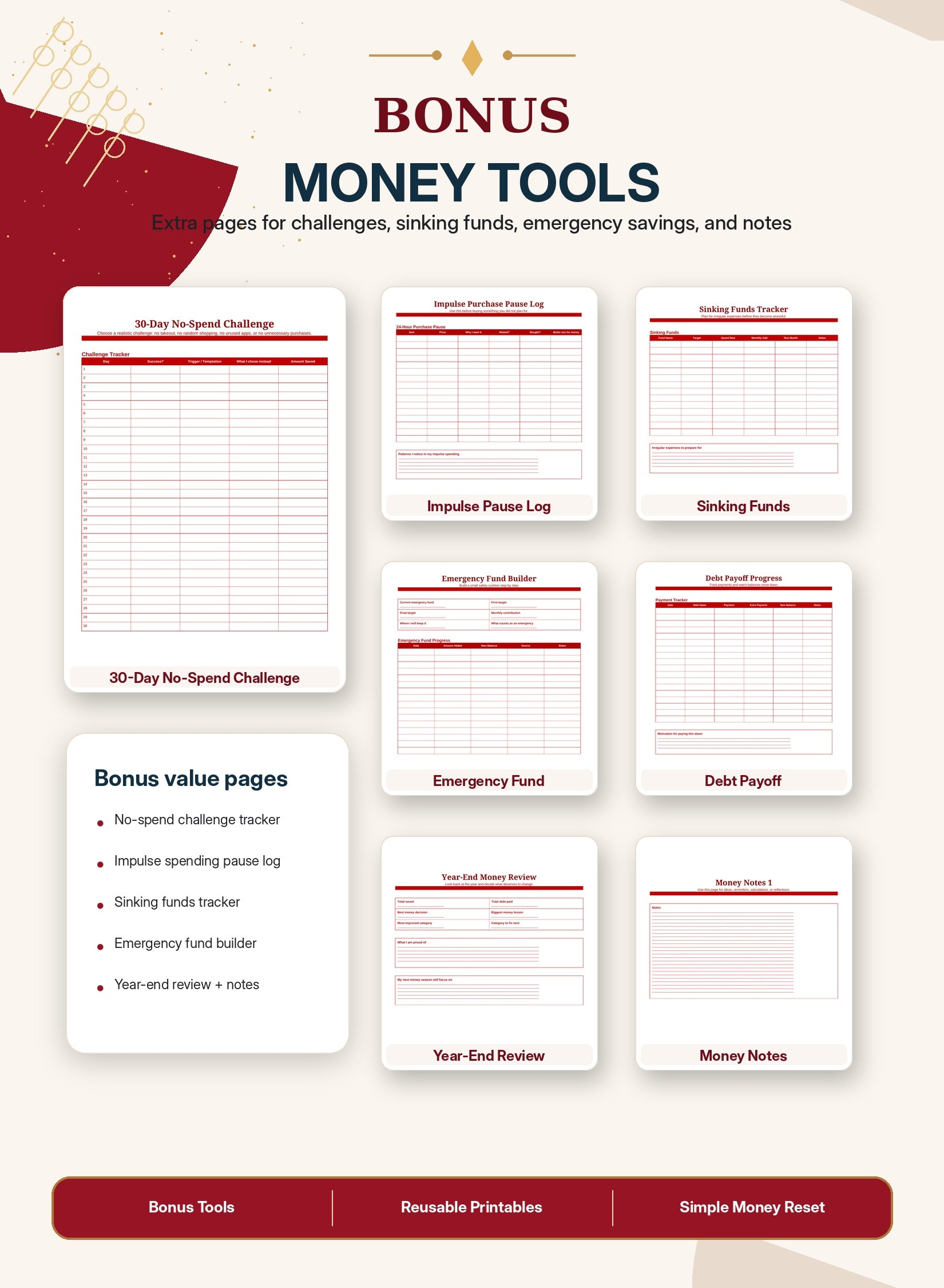 Money Budget Planner 2026 – Printable Monthly Finance Tracker