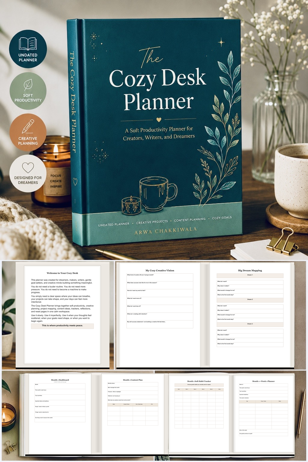 THE COZY DESK PLANNER - A soft productivity planner