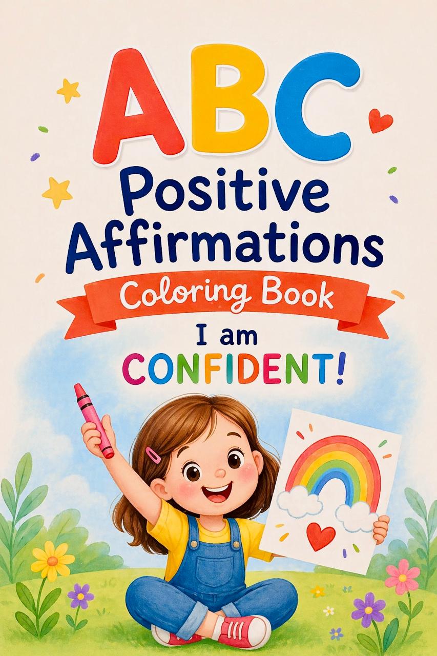 ABC Positive Affirmations Coloring Book "I Am Confident!