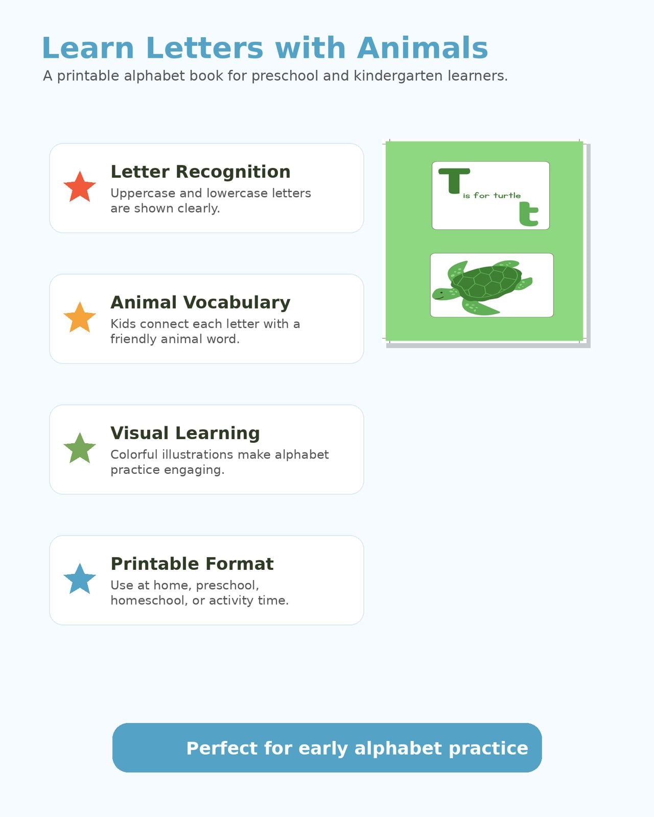 Alphabet Safari A to Z — Animal Alphabet picture Book for Kids