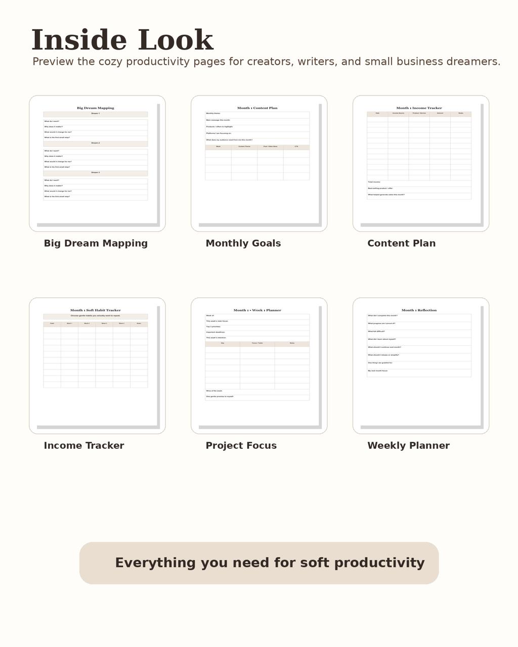 THE COZY DESK PLANNER - A soft productivity planner