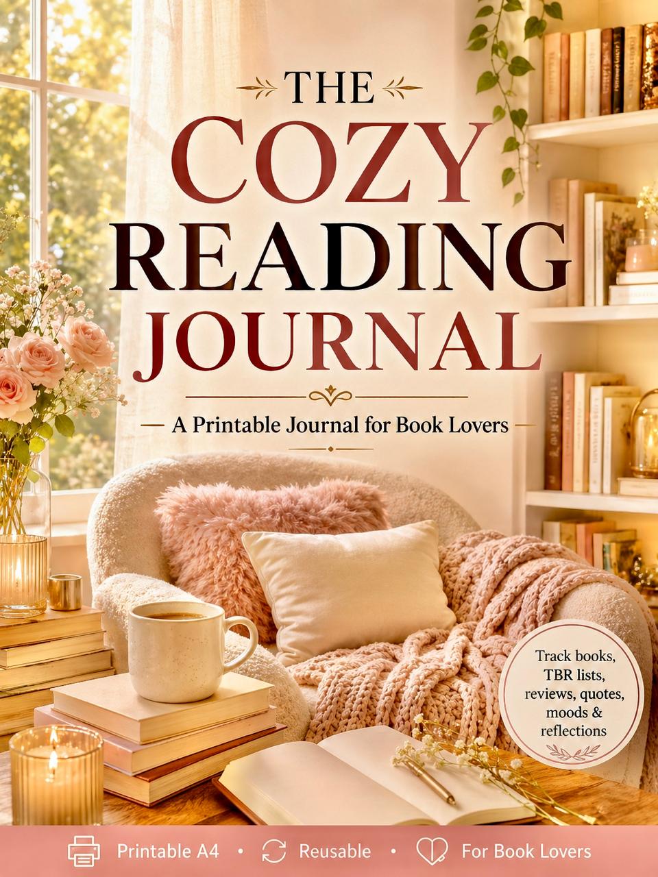 The Cozy Reading Journal for book lovers