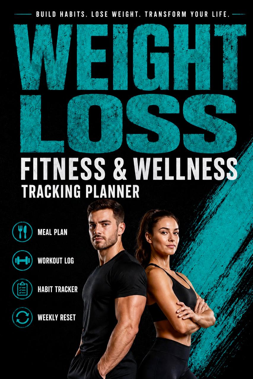 Weight Loss, Fitness and Wellness Tracking Planner