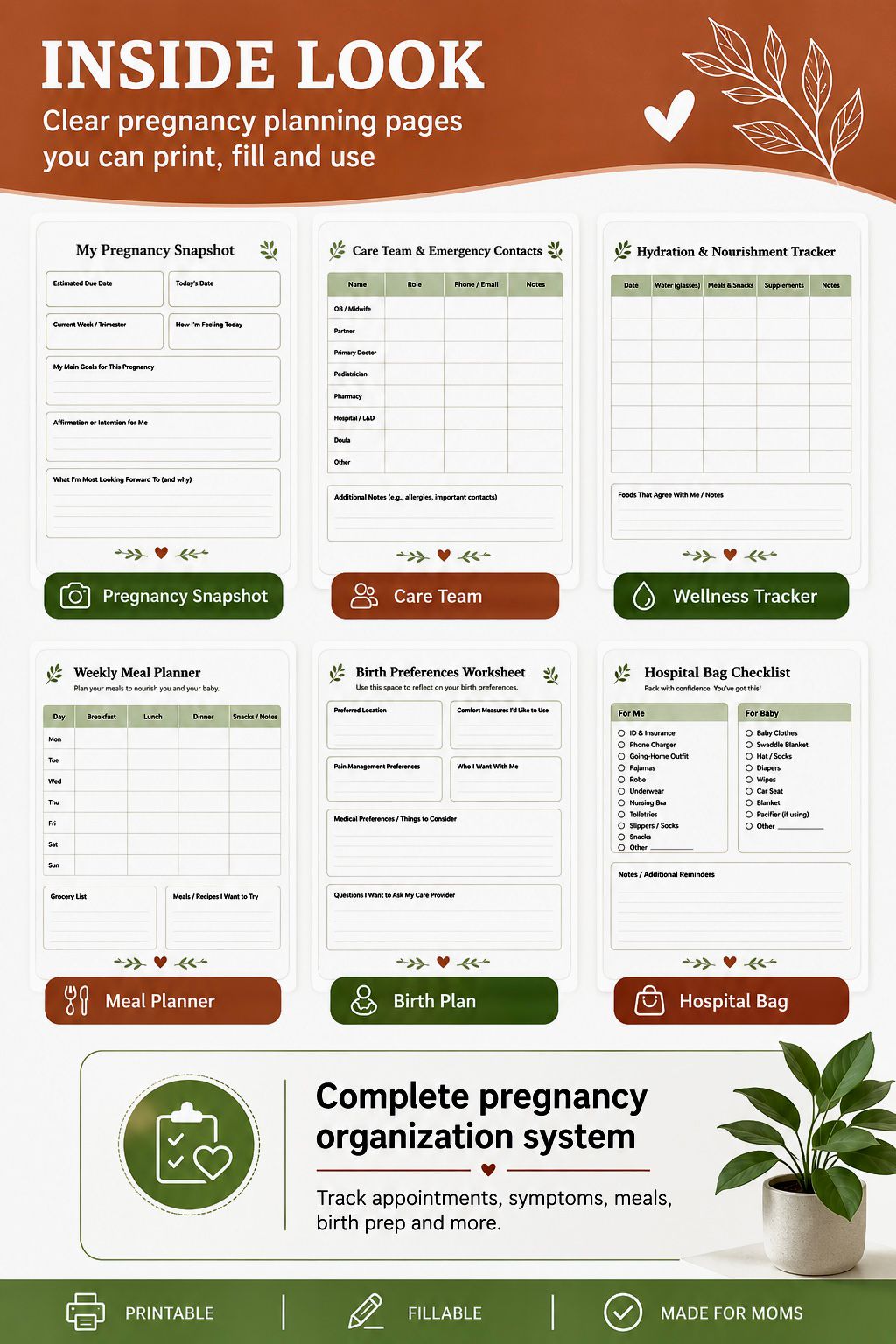 Pregnancy Insights Bundle eBook + Workbook and Planner