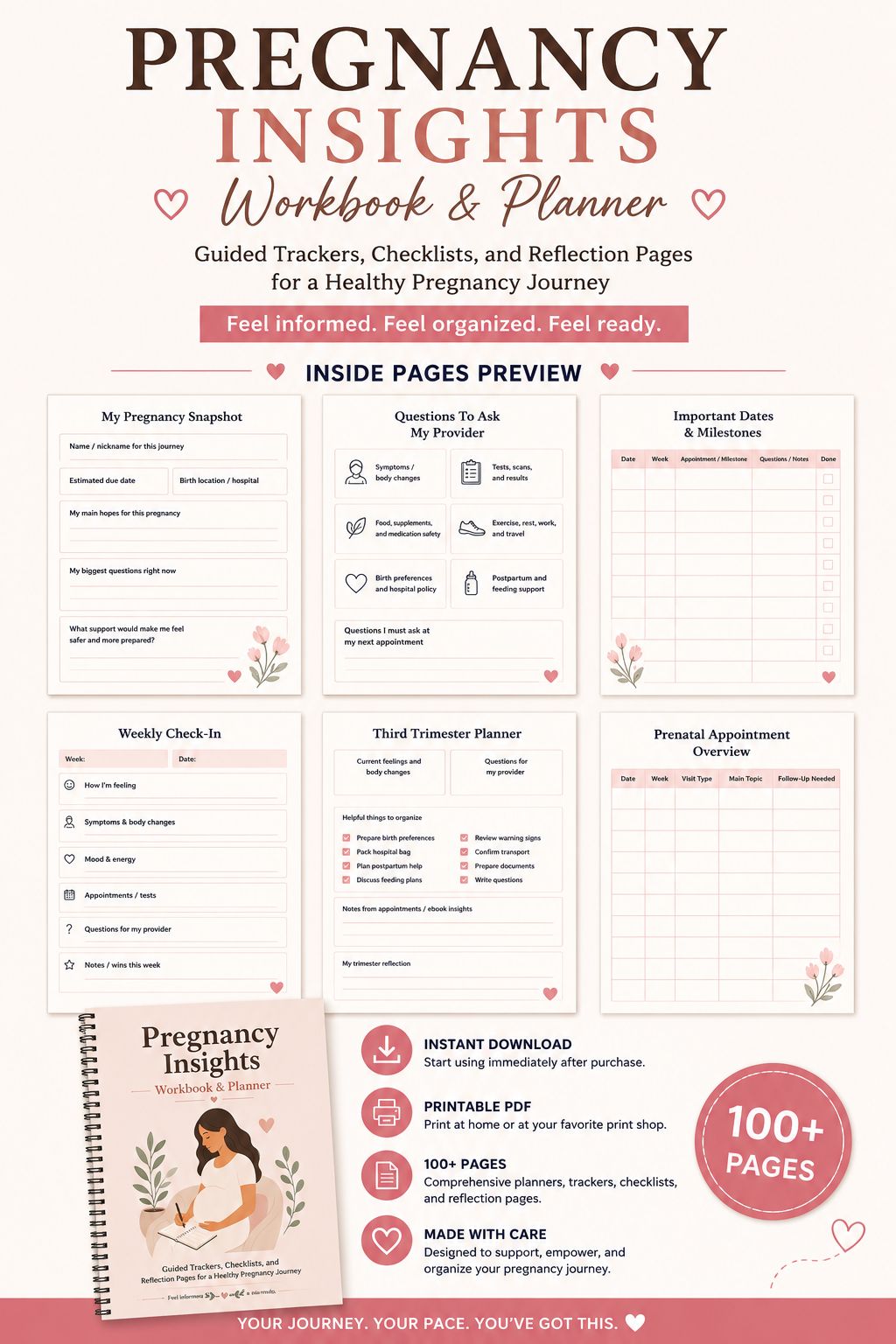 Pregnancy Insights Bundle eBook + Workbook and Planner