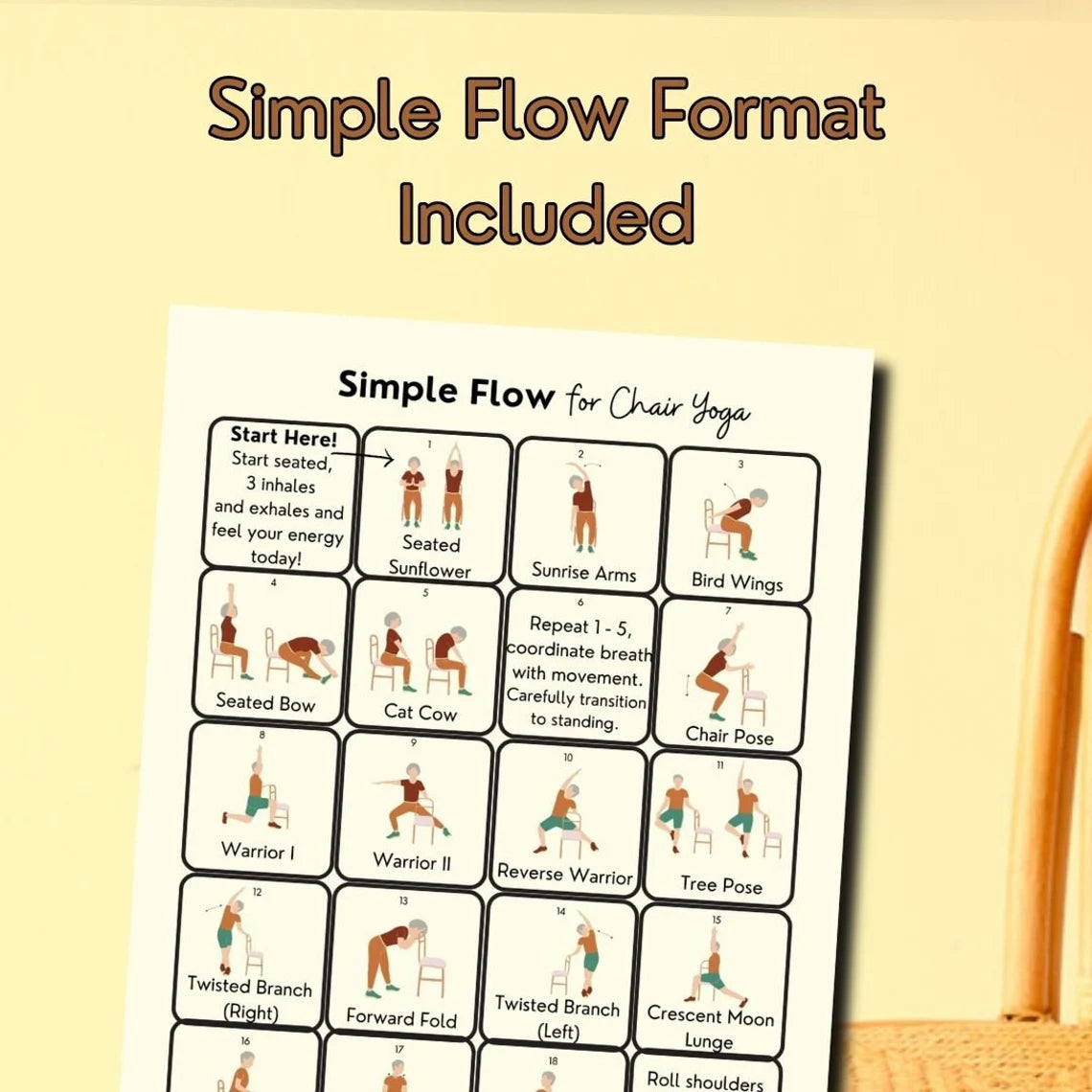 Chair Yoga Guide for Seniors - Strength, Balance & Flexibility