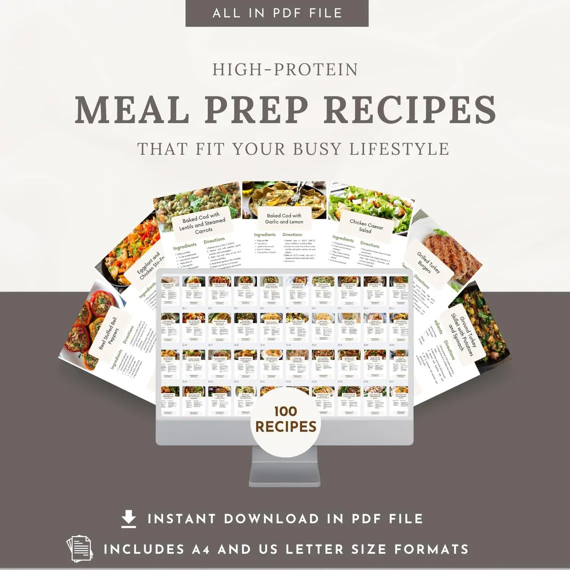 100 High-Protein Fat Loss Meal Prep Recipes